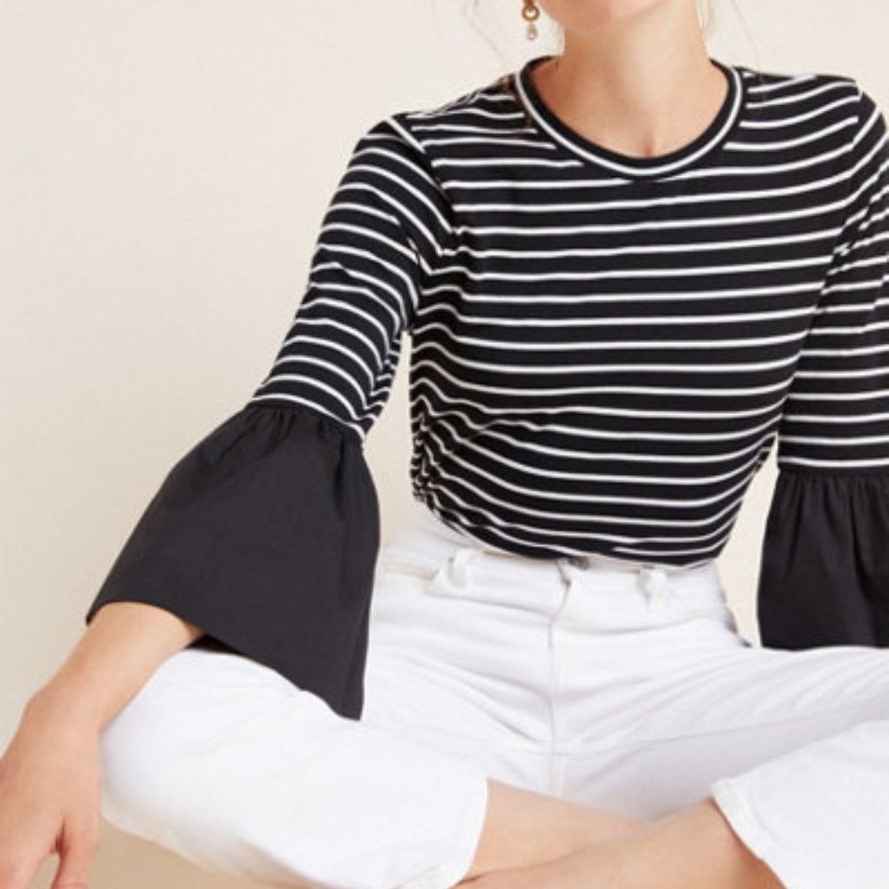 Anthropologie Adele Belle Sleeved Tee
